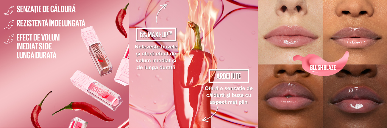 Luciu de buze cu efect de marire Lifter Plump 5.4 ml, Maybelline